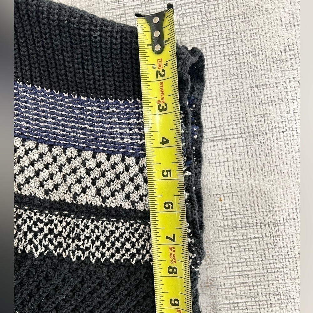 Joie Jolana Black, Grey, White Knitted Cardigan with elbow Sleeves Size M/L - Picture 15 of 15
